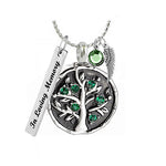 Family Tree Cremation Jewelry Urn - Love Charms™ Option