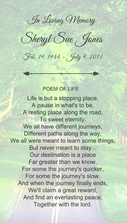 Poem of Life Urn