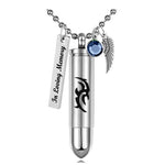 Tribal Bullet Magnum Pendant Keepsake Urn - Love Charms Option
