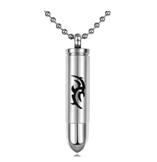 Tribal Bullet Magnum Pendant Keepsake Urn - Love Charms Option