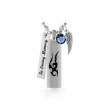 Tribal Cylinder Pendant Keepsake Urn - Love Charms Option
