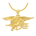 Navy Seal Trident 10KT or 14KT Gold Cremation Jewelry Urn - SHIPS NOW