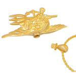 Navy Seal Trident Gold Cremation Jewelry Urn - Love Charms® Option