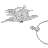 Navy Seal Trident Stainless Cremation Jewelry Urn - Love Charms® Option