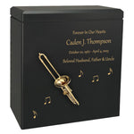Trombone Wood Adult Cremation Urn - Miniature Trombone - Photo Option