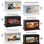 Truck Driver Local & Over The Road USA Adult or Medium Wood Keep The Memory® Cremation Urn 