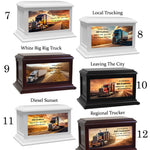 Truck Driver Local & Over The Road USA Adult or Medium Wood Keep The Memory® Cremation Urn 