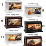 Truck Driver Local & Over The Road USA Adult or Medium Wood Keep The Memory® Cremation Urn 