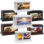 Truck Driver Local & Over The Road USA Adult or Medium Wood Keep The Memory® Cremation Urn 