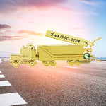18 Wheeler Semi Truck Gold Pendant Urn - Love Charms® Option 