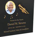Trumpet Wood Adult Cremation Urn - Miniature Trumpet - Photo Option