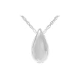 Teardrop Silver Pendant Urn - Love Charms Option