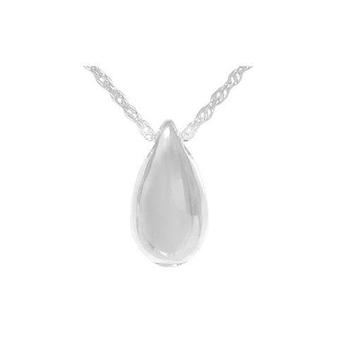 Teardrop Silver Pendant Urn - Love Charms Option