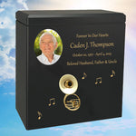 Tuba or Sousaphone Wood Adult Cremation Urn - Miniature Tuba or Sousaphone - Photo Option