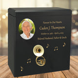 Tuba or Sousaphone Wood Adult Cremation Urn - Miniature Tuba or Sousaphone - Photo Option
