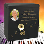 Tuba or Sousaphone Wood Adult Cremation Urn - Miniature Tuba or Sousaphone - Photo Option