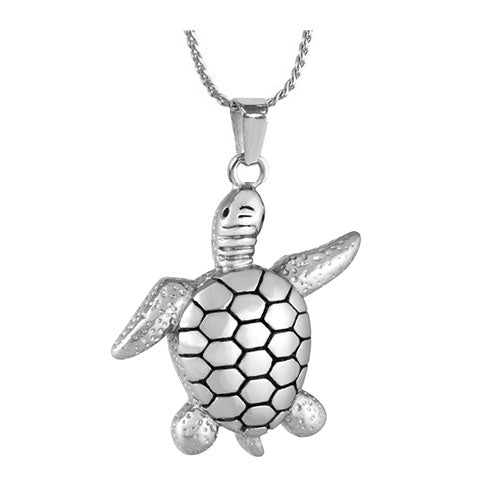 Turtle Cremation Jewelry Urn - Love Charms Option