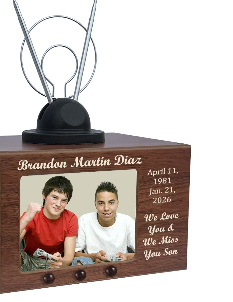 Television Set & Gamer Adult Wood Cremation Urn - Free Photo