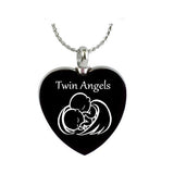 Twin Angels Pendant Urn - Love Charms Option