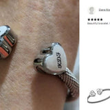 Double Heart - For Two - Stainless Bracelet Urn