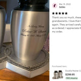 Pewter Medallion Companion Urns 18 Medallion Choices Heart Base Urns for Mom And Dad