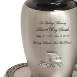 Pewter Medallion Companion Urns 