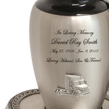 Pewter Medallion Companion Urns 