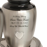 Pewter Medallion Companion Urns