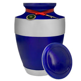 US Army Blue Master Rifle Cremation Urn - Adult Military Army Rifle Urn - Pro Diamond Engraving