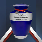 US Coast Guard Blue Master Rifle Cremation Urn - Adult Military Coast Guard Rifle Urn - Pro Diamond Engraving