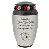 Royal Flush Cremation Urn - Poker Adult Urn - Tribute Wreath™ - Pro Personalization - Burial Vault Option