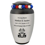 Formula One Pewter Adult Cremation Urn - Tribute Wreath™ - Pro Personalization - Burial Vault Option