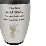 Buck Deer Adult Cremation Urn - Large Deer Hunters Urn - Tribute Wreath™ - Pro Personalization - Burial Vault Option