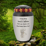 Buck Deer Adult Cremation Urn - Large Deer Hunters Urn - Tribute Wreath™ - Pro Personalization - Burial Vault Option