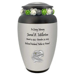 Dinosaur Tyrannosaurus Rex Medallion Cremation Urn  - Tribute Wreath™ - Pro Personalization - Burial Vault Option