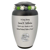 Dinosaur Tyrannosaurus Rex Medallion Cremation Urn  - Tribute Wreath™ - Pro Personalization - Burial Vault Option