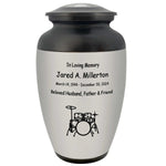 Drum Set Adult Cremation Urn - Adult Drummer Memorial - Tribute Wreath™ - Pro Personalization - Burial Vault Option