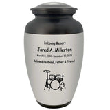 Drum Set Adult Cremation Urn - Adult Drummer Memorial - Tribute Wreath™ - Pro Personalization - Burial Vault Option