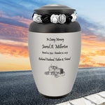 Big Rig Truck Medallion Adult Cremation Urn - Tribute Wreath™ - Pro Personalization - Burial Vault Option