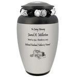 Big Rig Truck Medallion Adult Cremation Urn - Tribute Wreath™ - Pro Personalization - Burial Vault Option