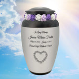 Heart of Roses Adult Cremation Urn - Tribute Wreath™ - Pro Personalization - Burial Vault Option