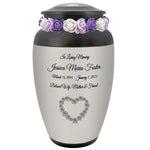 Heart of Roses Adult Cremation Urn - Tribute Wreath™ - Pro Personalization - Burial Vault Option