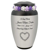 Heart of Roses Adult Cremation Urn - Tribute Wreath™ - Pro Personalization - Burial Vault Option