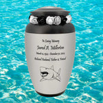 Shark Adult Cremation Urn - Tribute Wreath™ - Pro Personalization - Burial Vault Option