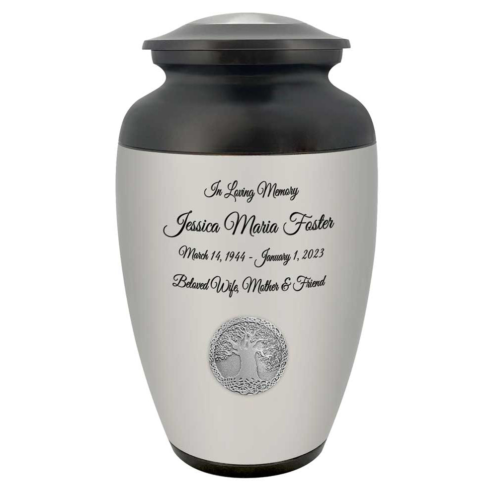 Tree of Life Medallion Adult Cremation Urn - Genealogist Urn  - Tribute Wreath™ - Pro Personalization - Burial Vault Option