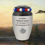 Duck Hunters Medallion Cremation Urn - Tribute Wreath™ - Pro Personalization - Burial Vault Option