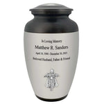 Road Warrior Biker Motorcycle Cremation Urn  - Tribute Wreath™ - Pro Personalization - Burial Vault Option