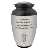 Road Warrior Biker Motorcycle Cremation Urn  - Tribute Wreath™ - Pro Personalization - Burial Vault Option