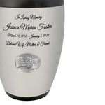 Musical Notes Cremation Urn - Adult Music Memorial - Tribute Wreath™ - Pro Personalization - Burial Vault Option
