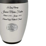 Musical Notes Cremation Urn - Adult Music Memorial - Tribute Wreath™ - Pro Personalization - Burial Vault Option